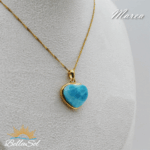 カリブ海の波を閉じ込めたラリマーペンダント～Marea～No.052（一点物）