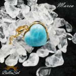 カリブ海の波を閉じ込めたラリマーペンダント～Marea～No.052（一点物） - 画像 (8)