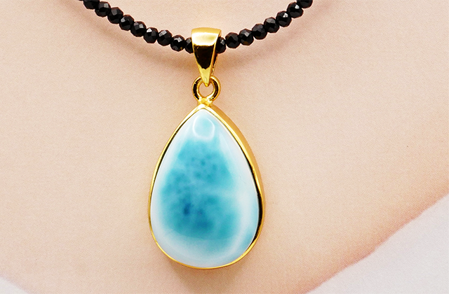 ラリマーのブレスレット（海色ブルー）